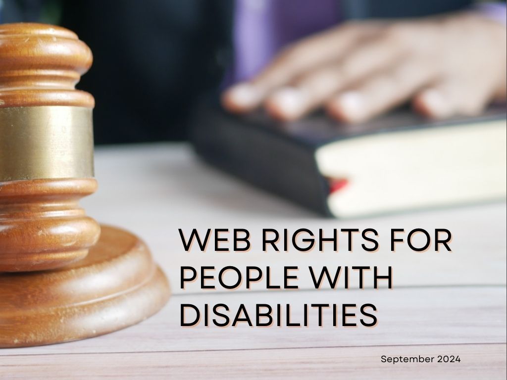 The cover page for Dream It Write's Web Rights for People with Disabilities guide.